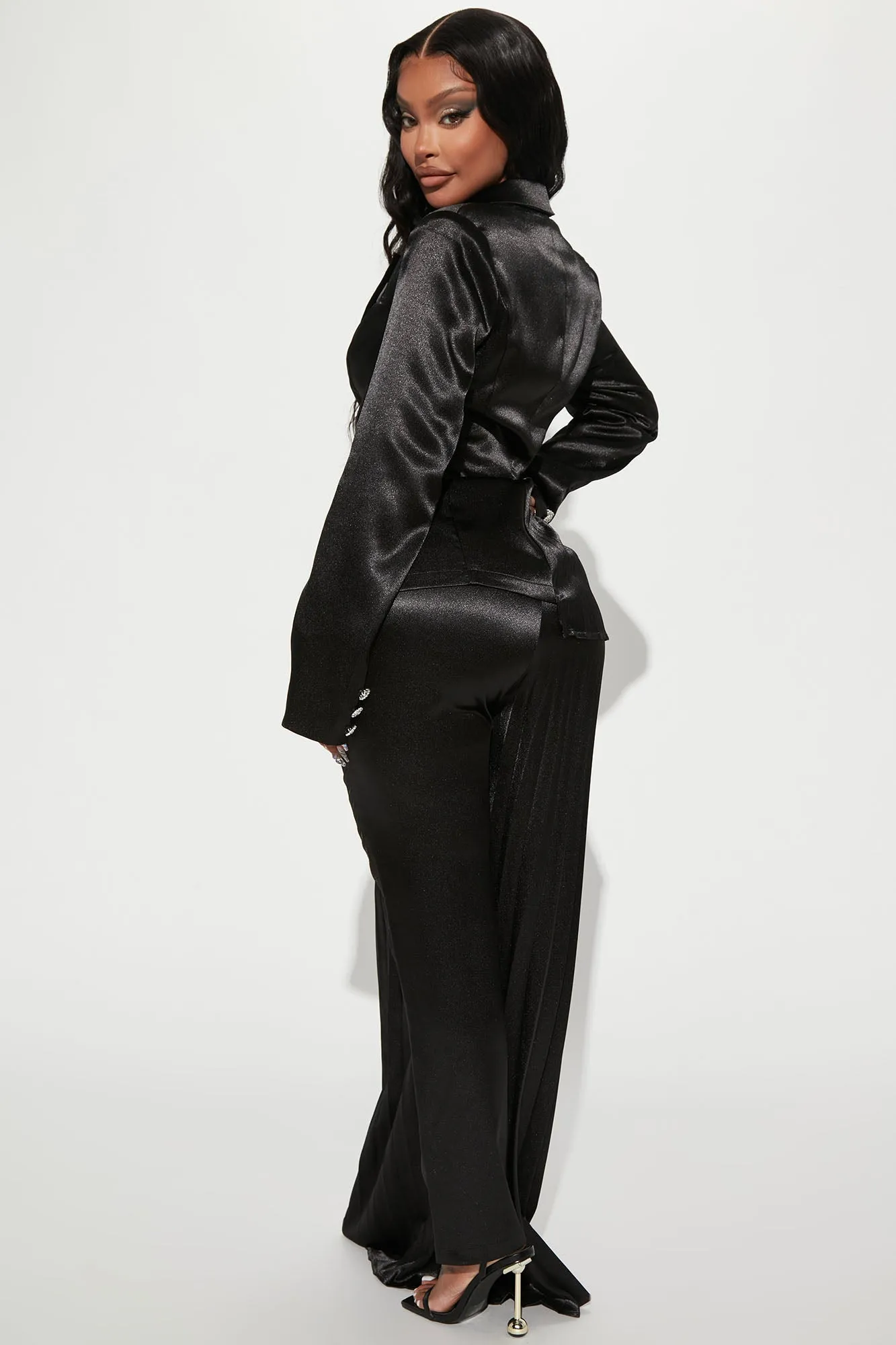 Bella Blazer Pant Set - Black