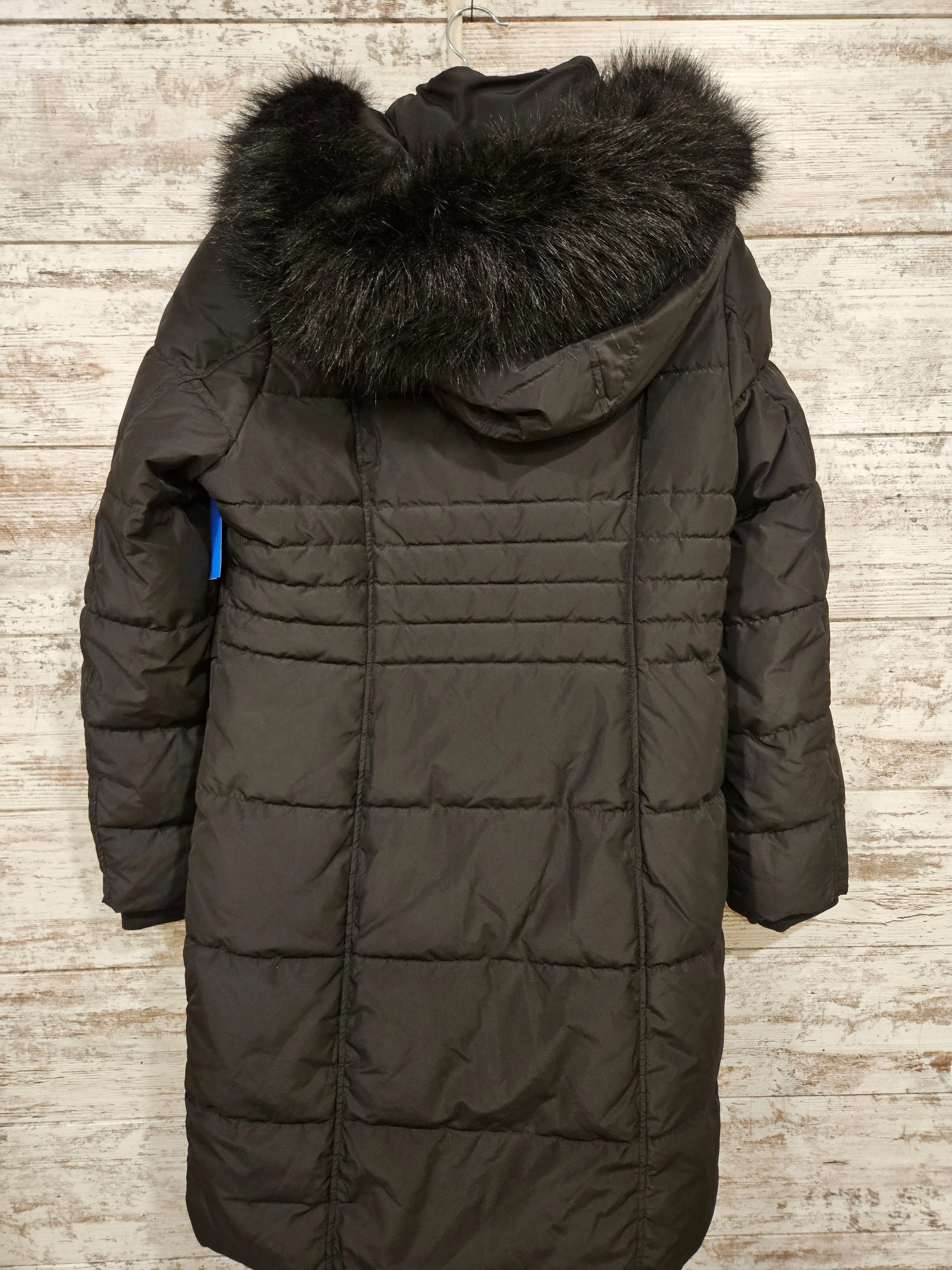 BLACK LONG QUILTED COATNEW$325