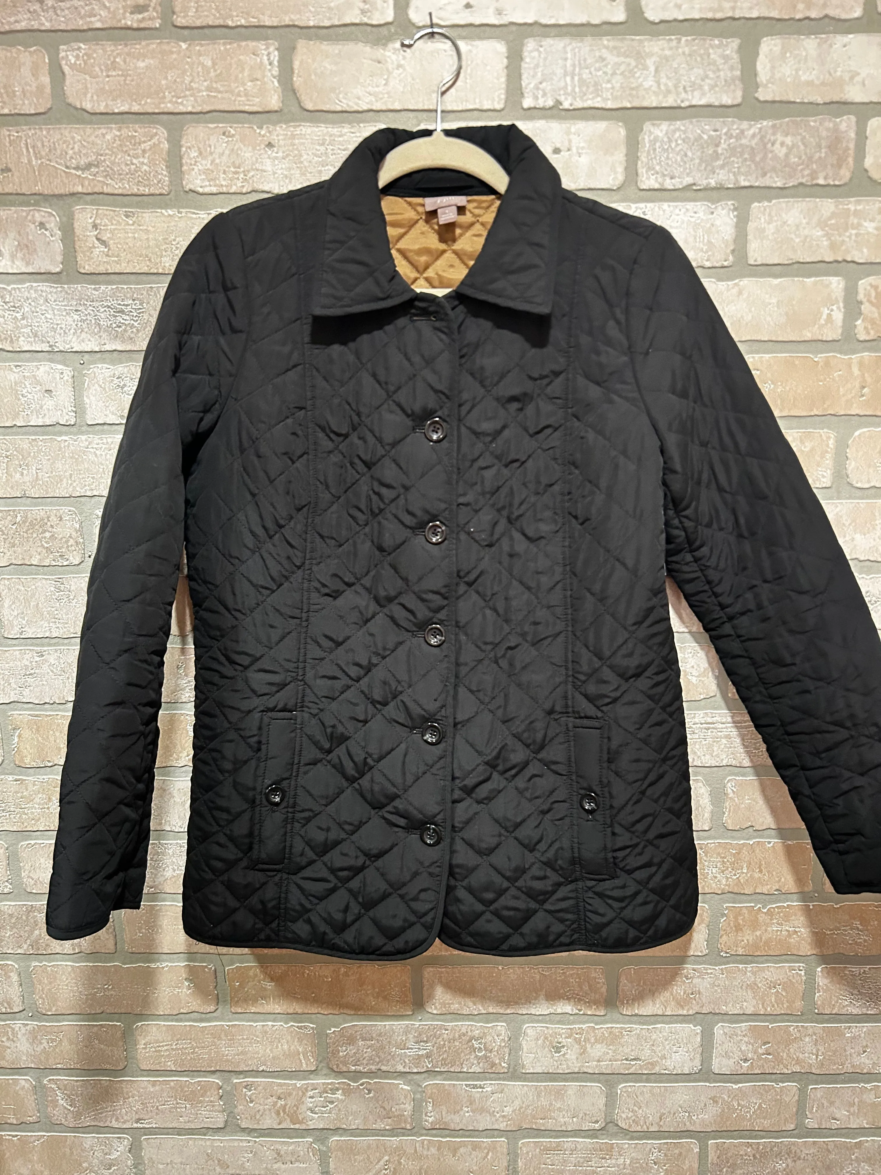 BLACK QUILTED JACKET $169