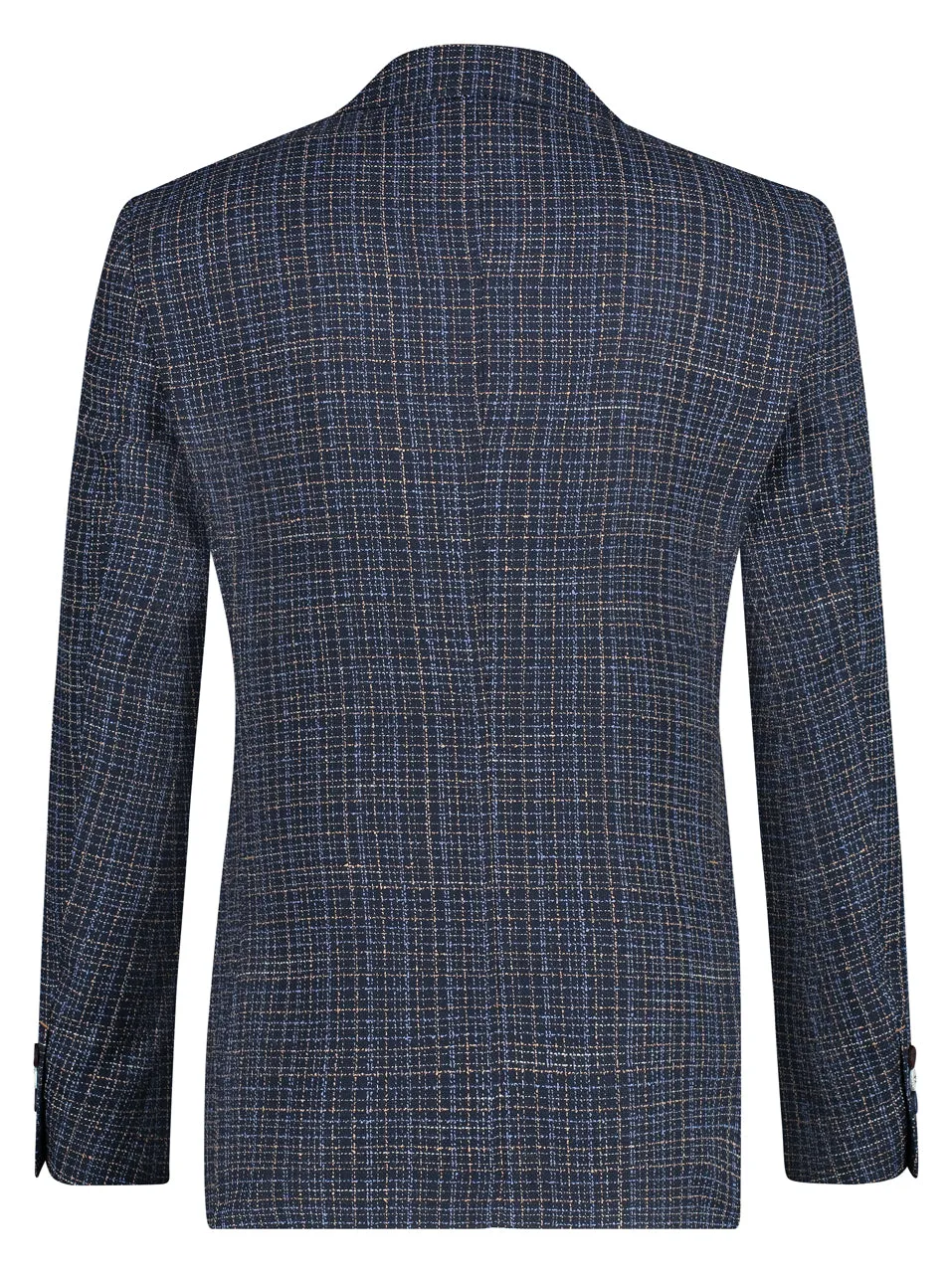 Blauwe geweven blazer | A Fish Named Fred blazer heavy woven blue