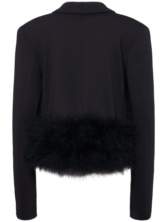 Blumarine   Sable blazer w/feathers 