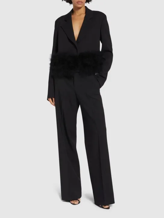 Blumarine   Sable blazer w/feathers 