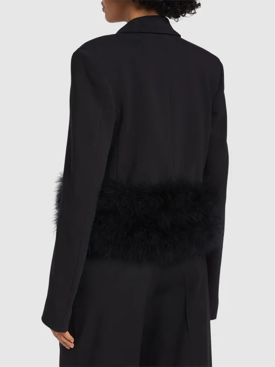 Blumarine   Sable blazer w/feathers 