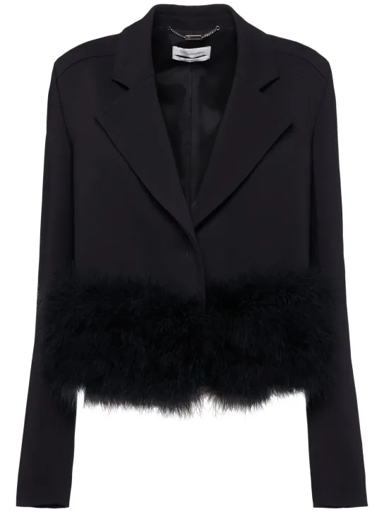 Blumarine   Sable blazer w/feathers 