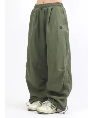 Bonnyshow Oversized Cargo Parachute Pants Women Japanese Style Gorpcore Wide Leg Joggers Hippie Baggy Vintage Sweatpants Trousers
