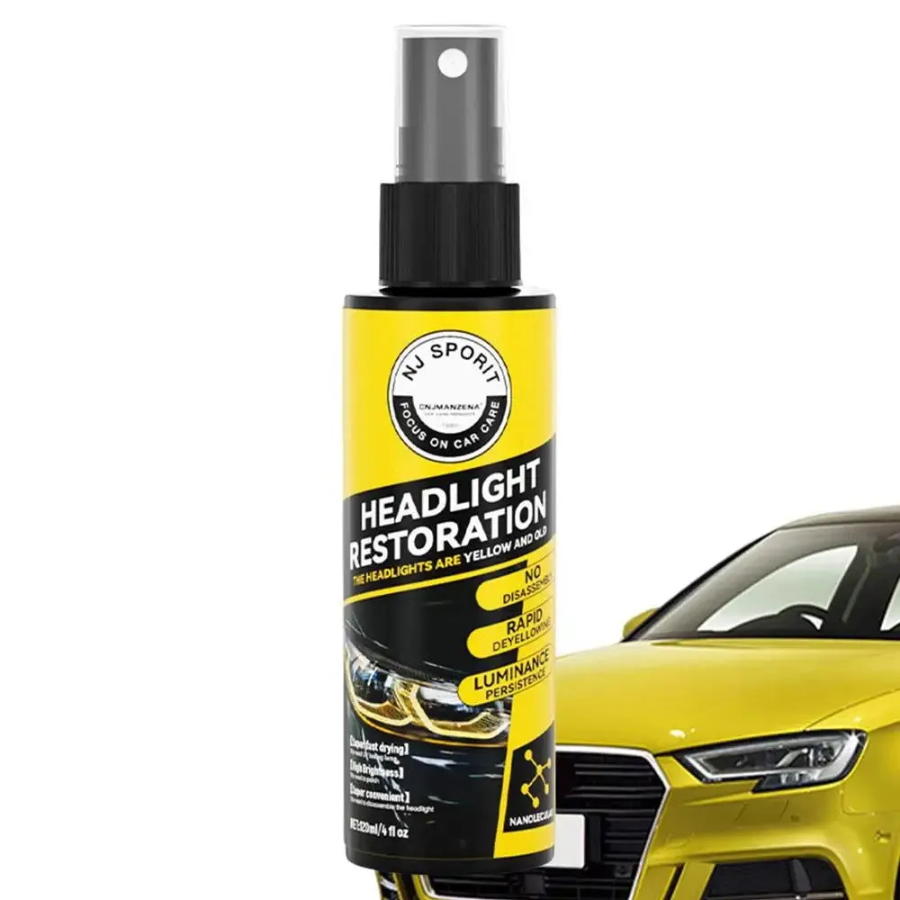 Car Headlight Coating Spray Liquid Car Light Cleaner And Restorer UV Resistant Long Lasting Head Light Coating Spray For car SUV
