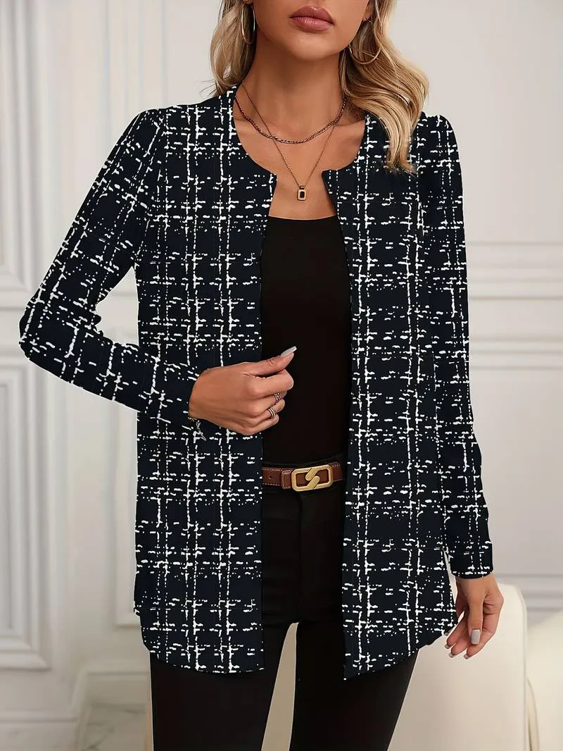 Marbella  Trendy lange blazer met luipaardprint voor dames