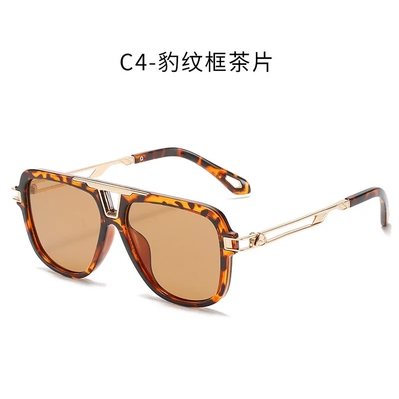 metal square sunglasses for men and women toad Sunglasses UV resistant glasses