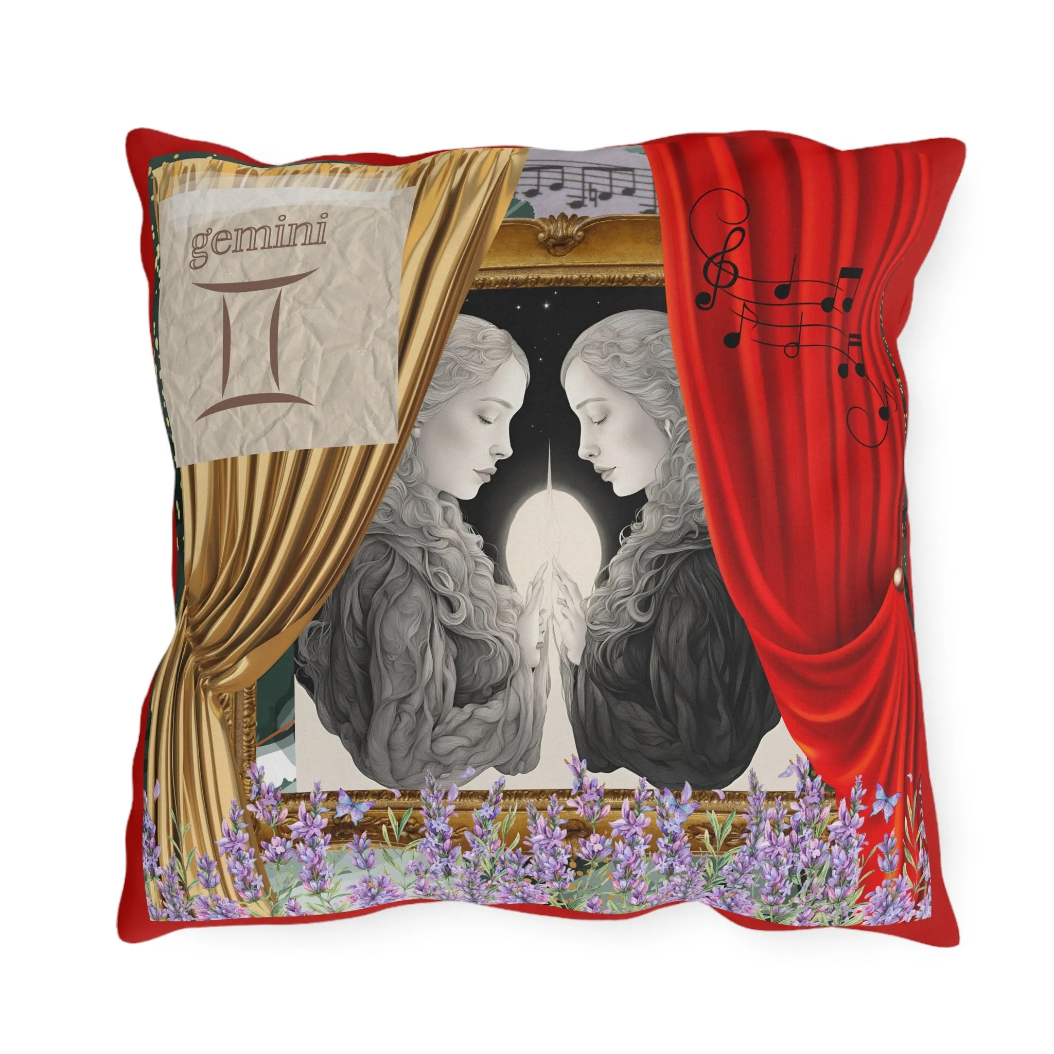 Outdoor Pillow - Gemini Zodiac Sign