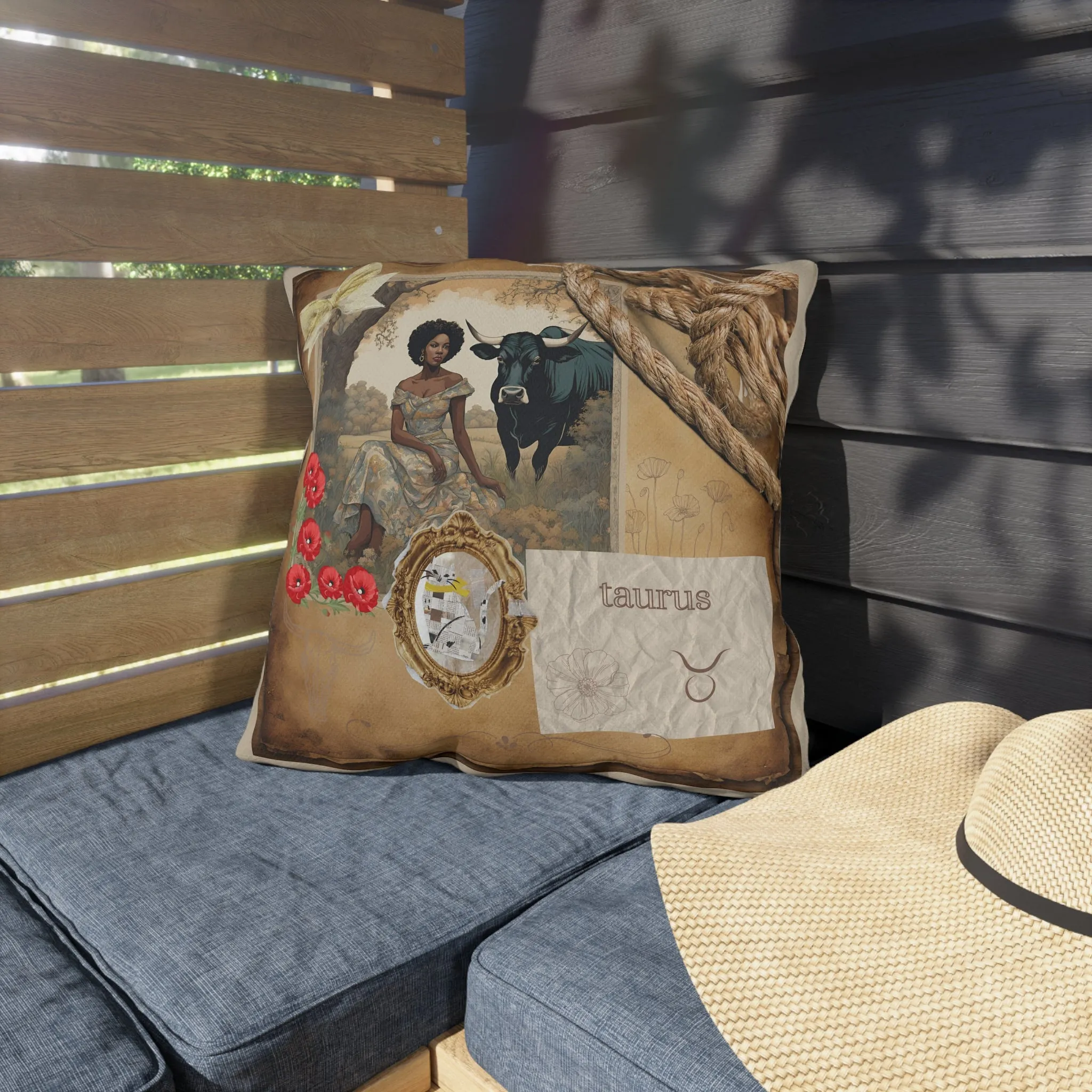 Outdoor Pillow - Taurus Zodiac Sign