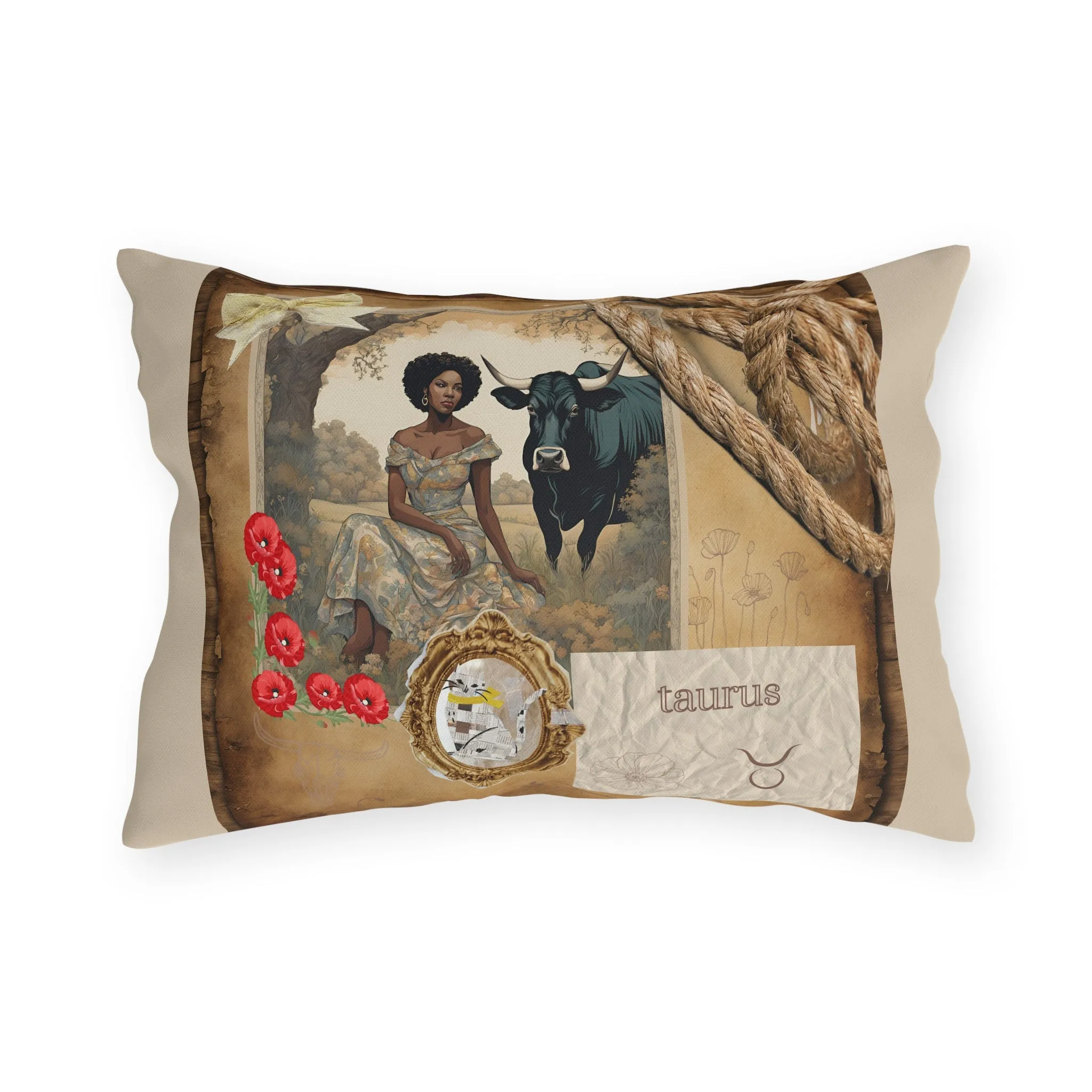 Outdoor Pillow - Taurus Zodiac Sign