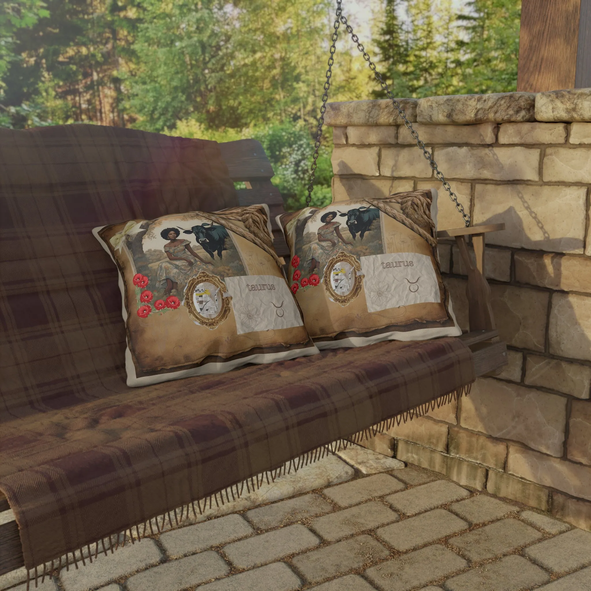 Outdoor Pillow - Taurus Zodiac Sign
