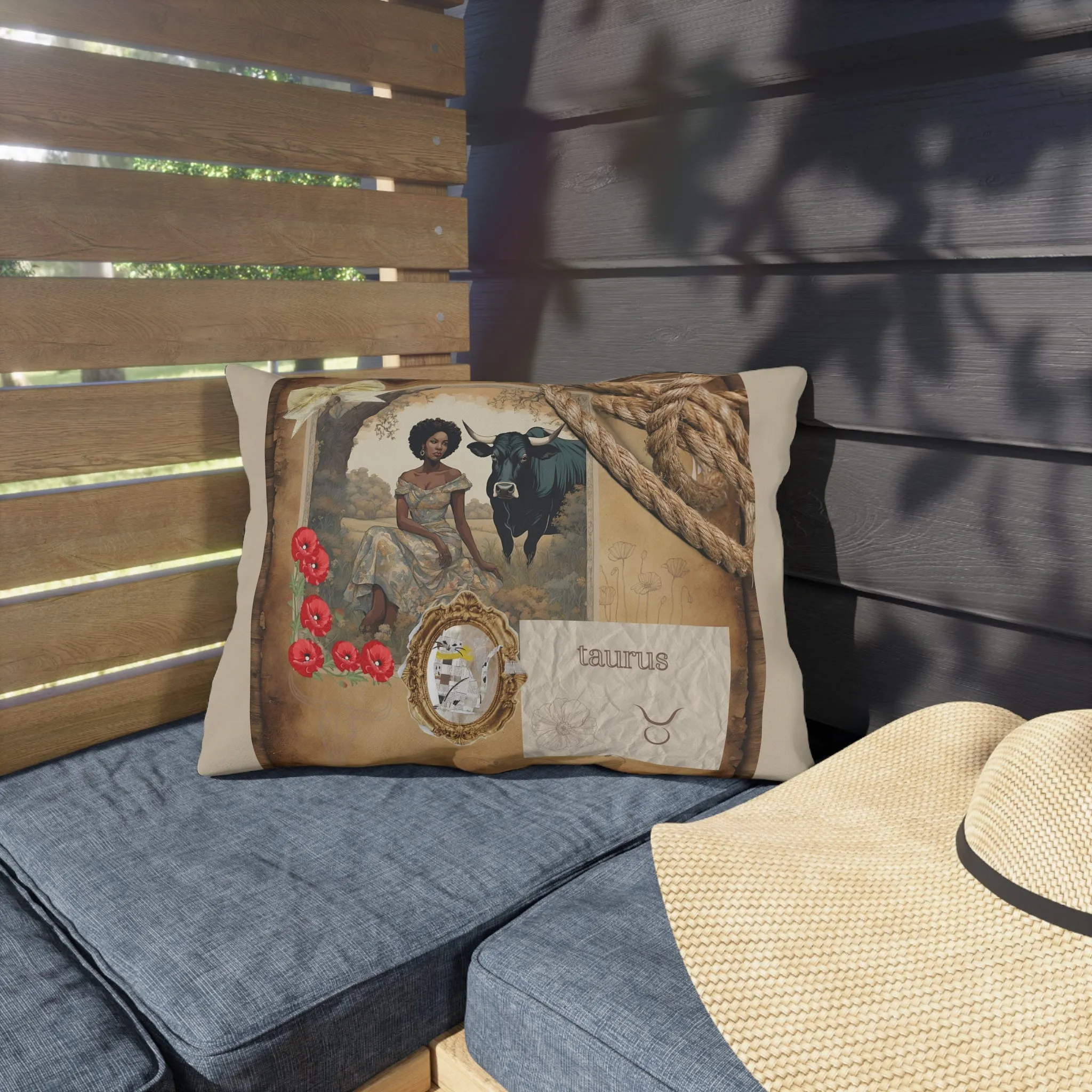 Outdoor Pillow - Taurus Zodiac Sign