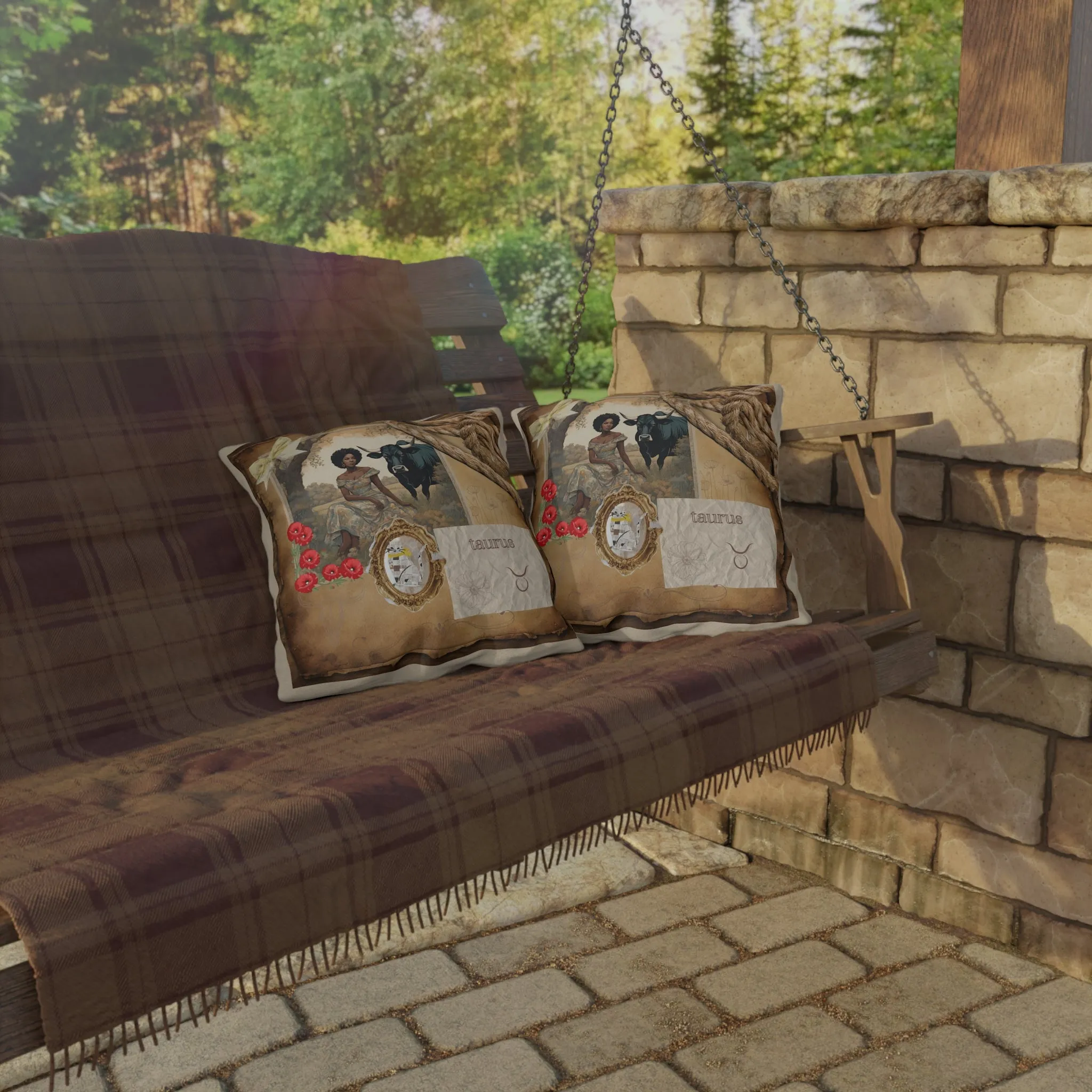 Outdoor Pillow - Taurus Zodiac Sign