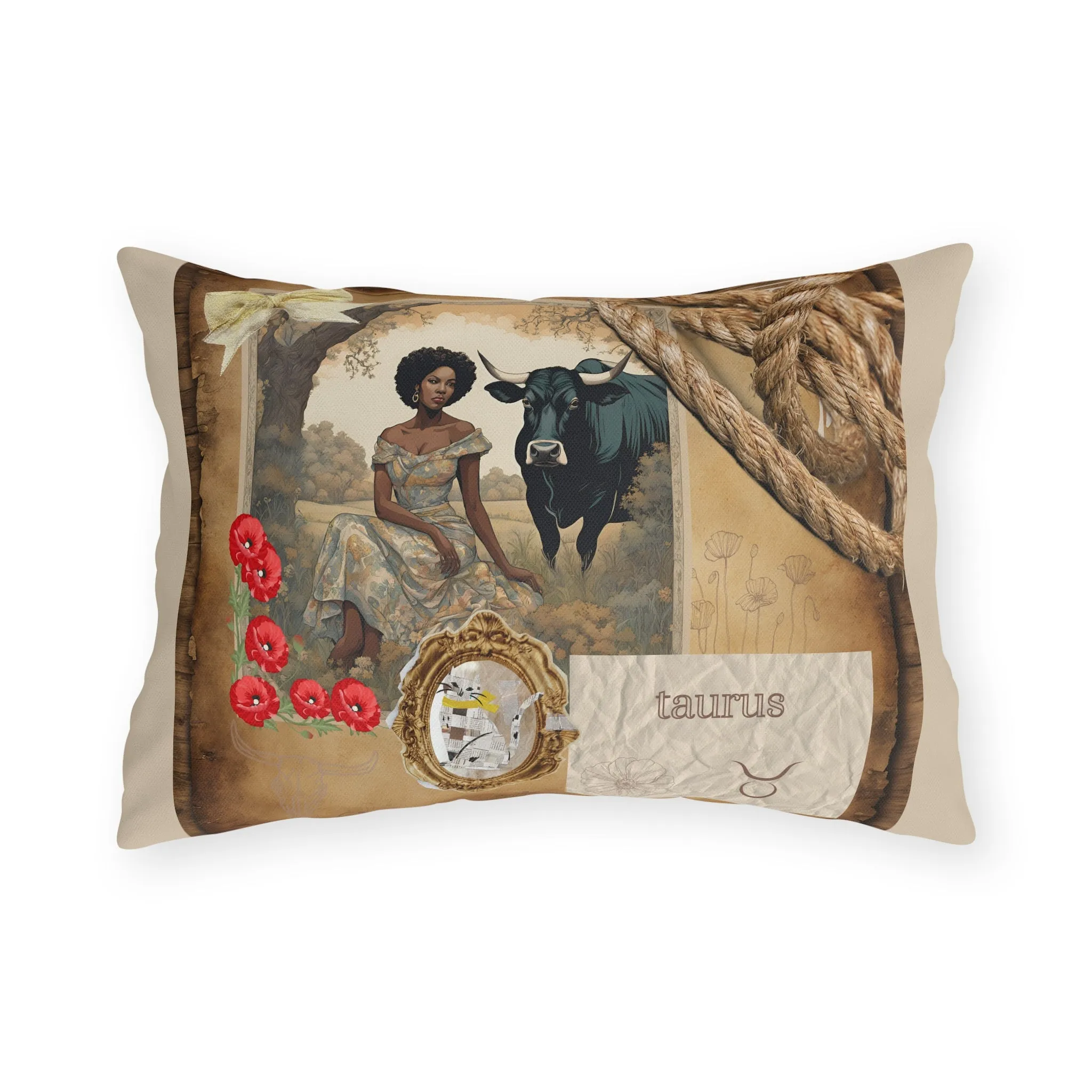 Outdoor Pillow - Taurus Zodiac Sign