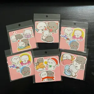 Peach & Goma (Mitao Cat) Sticker Packs (assorted)