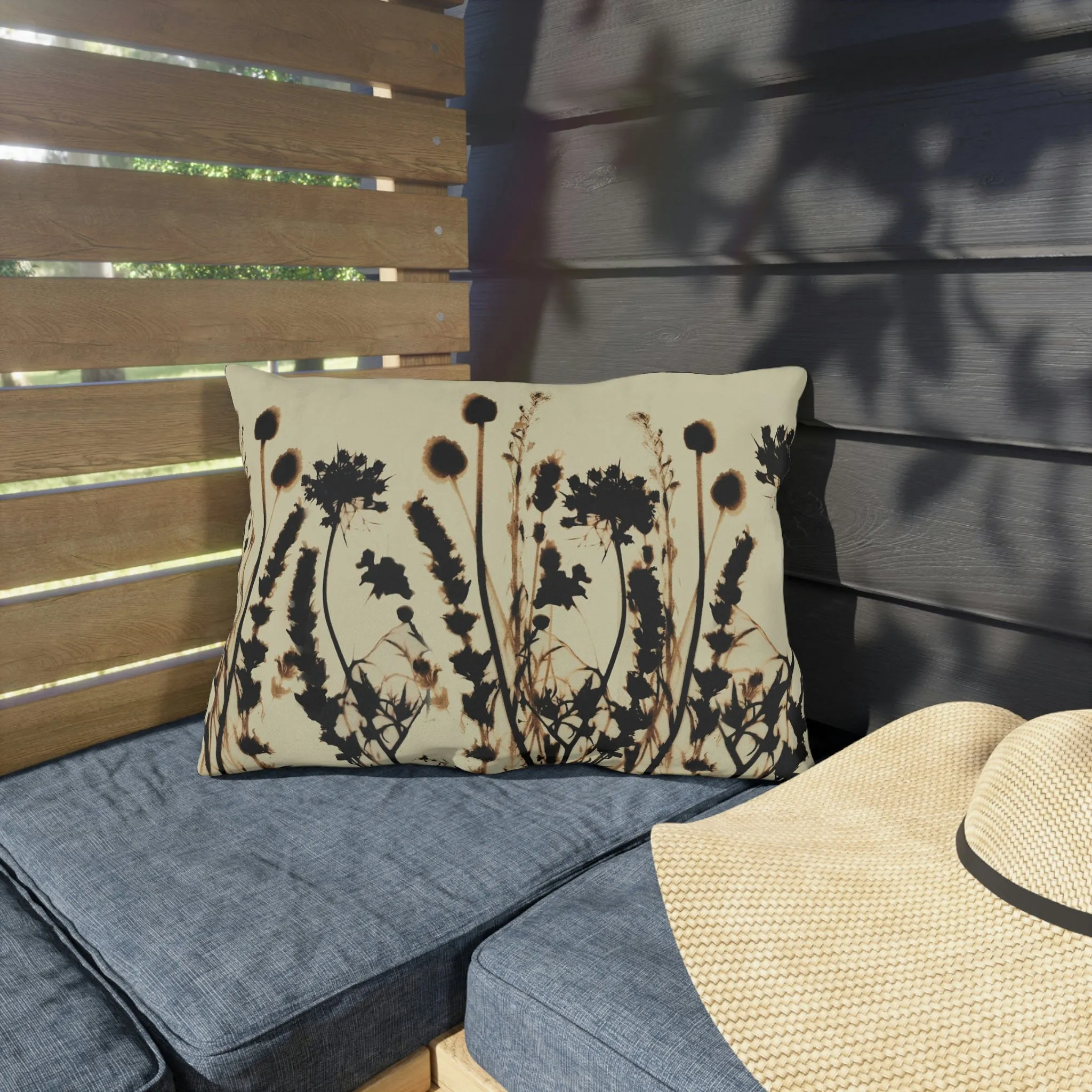 Yellow Garden Flower Outdoor Pillows