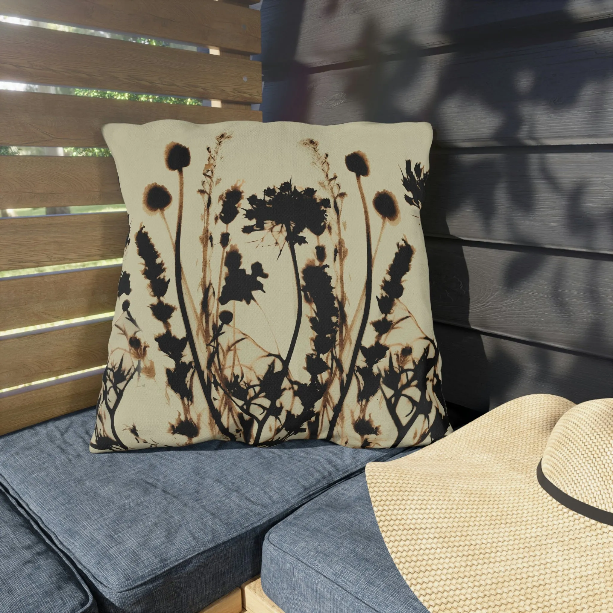 Yellow Garden Flower Outdoor Pillows